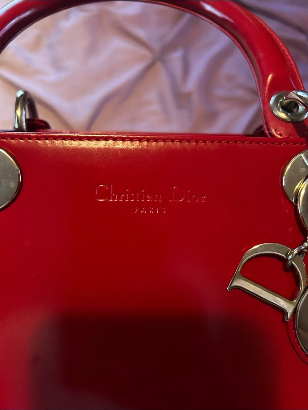 Dior tote red